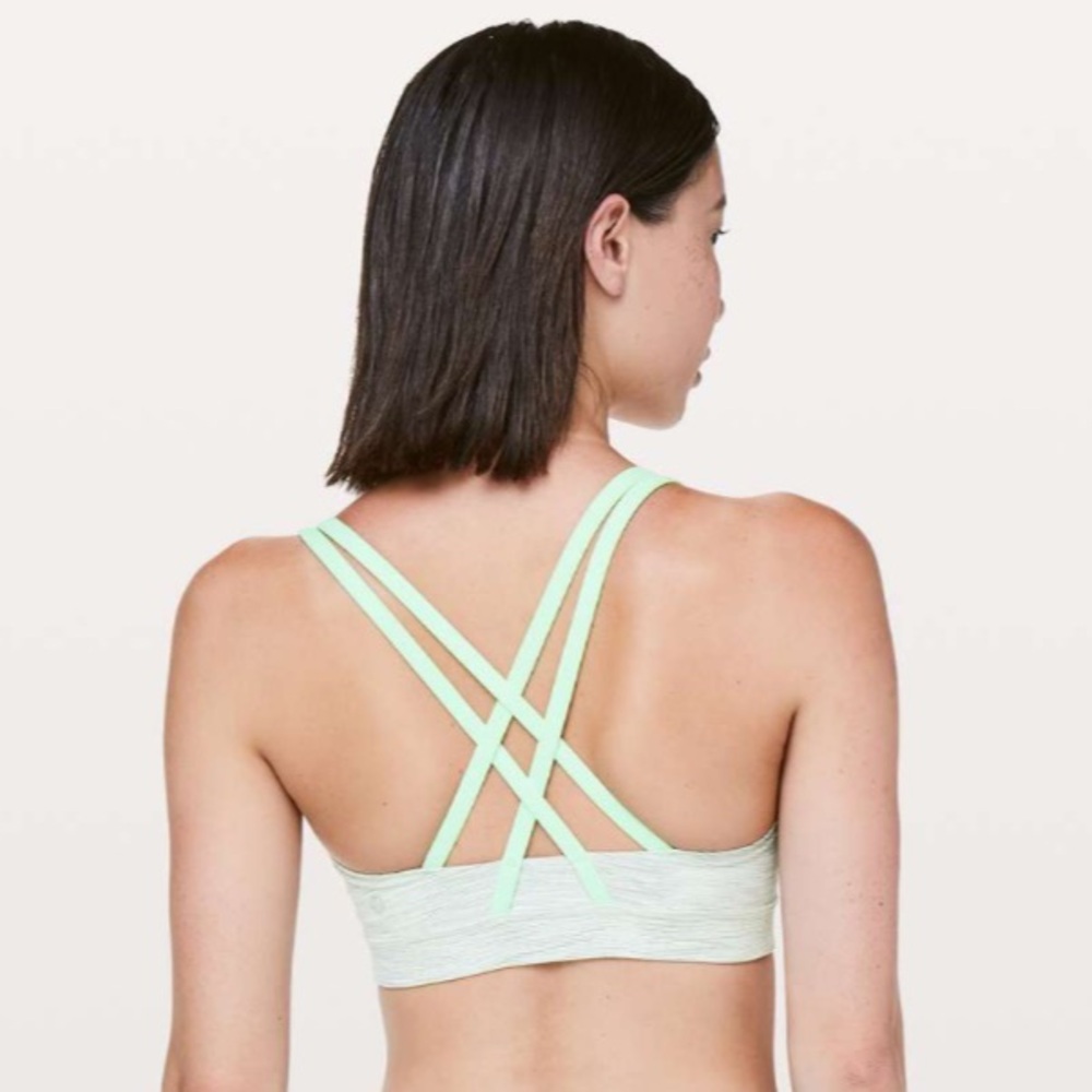 Lululemon Energy Bra Gray Stripes 10